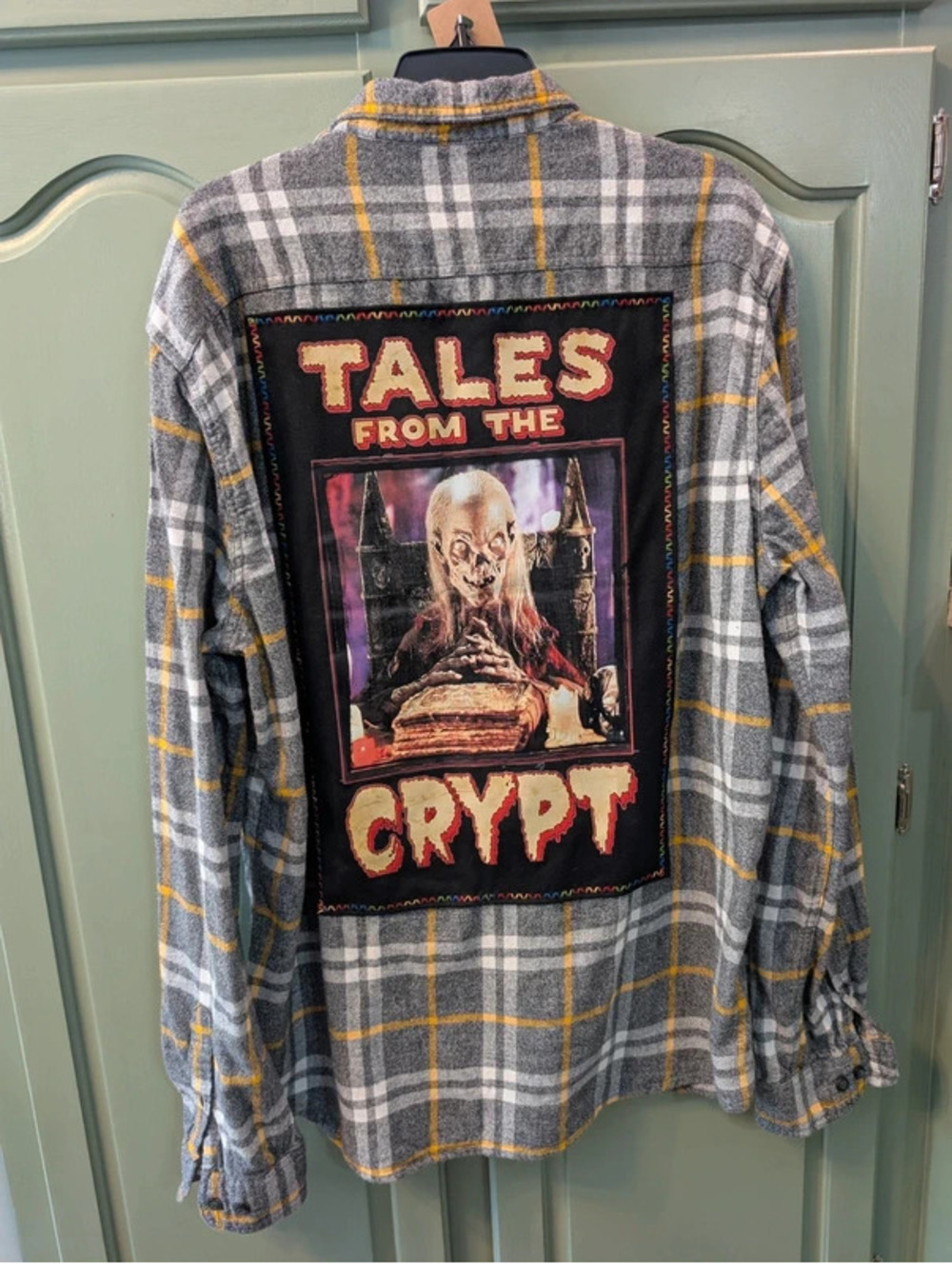 Tales from the Crypt Upcycled One of a Kind Flannel Shacket